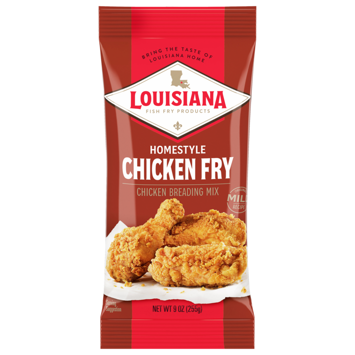 Louisiana Fish Fry Seasoned Spicy Crispy Chicken Fry Batter Mix, 9